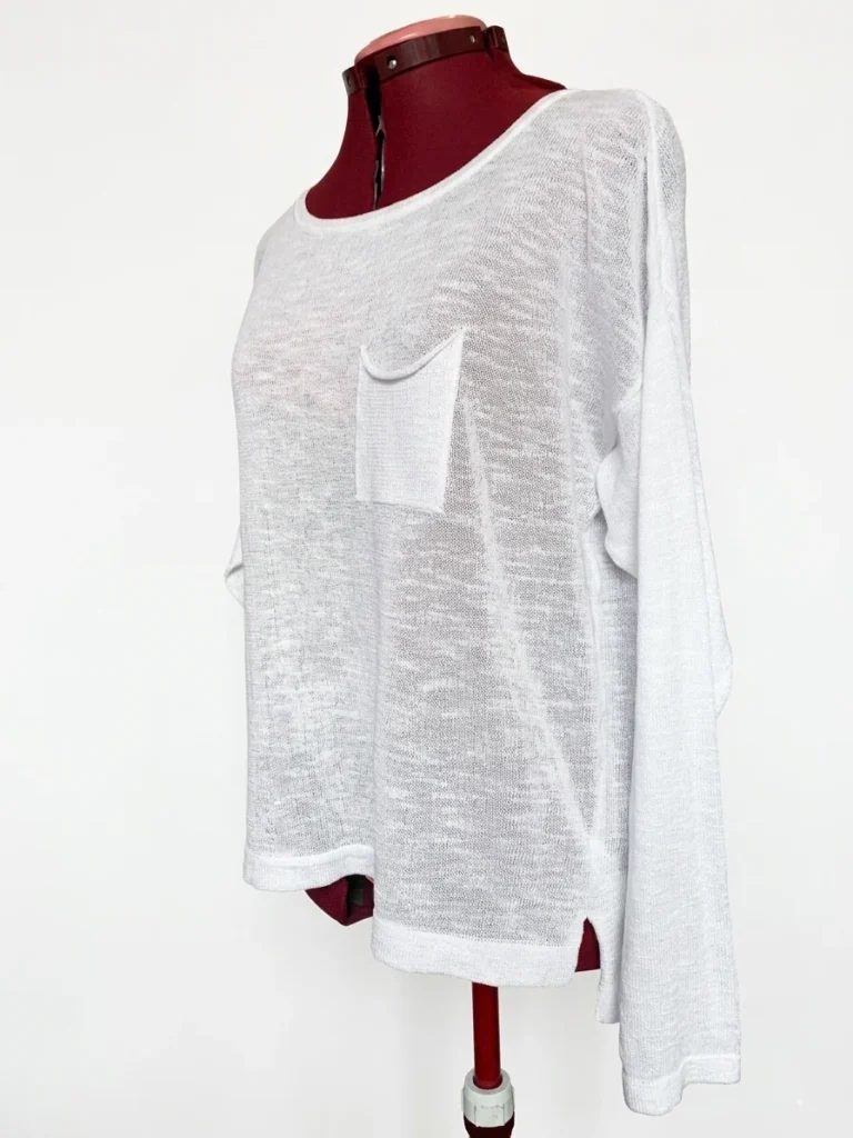 Image for Divided par H&M - Haut en maille légère avec poche Blanc - Taille Large