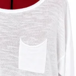 Thumbnail for Divided par H&M - Haut en maille légère avec poche Blanc - Taille Large