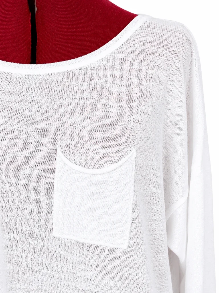 Image for Divided par H&M - Haut en maille légère avec poche Blanc - Taille Large