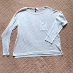 Thumbnail for Divided par H&M - Haut en maille légère avec poche Blanc - Taille Large