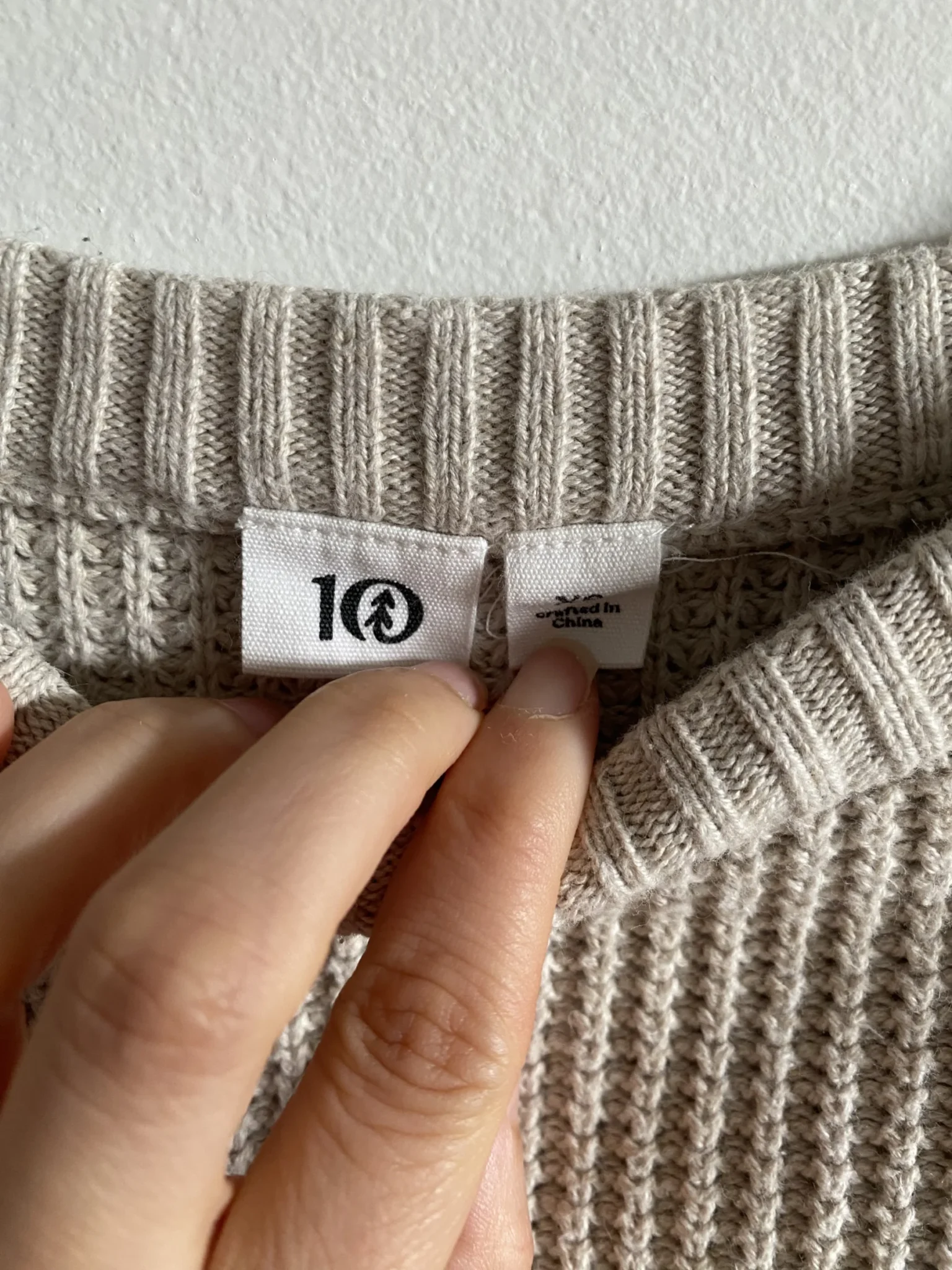 Image for Chandail beige coton biologique Tentree