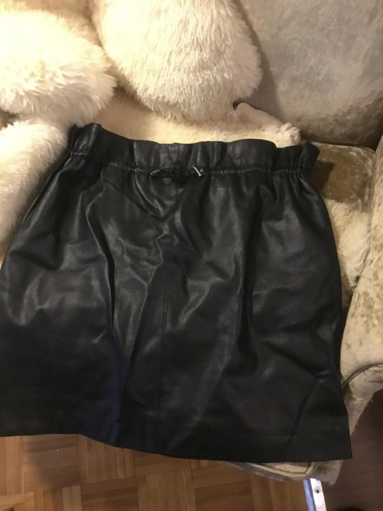 Image for Jupe noir effet cuir 12ans