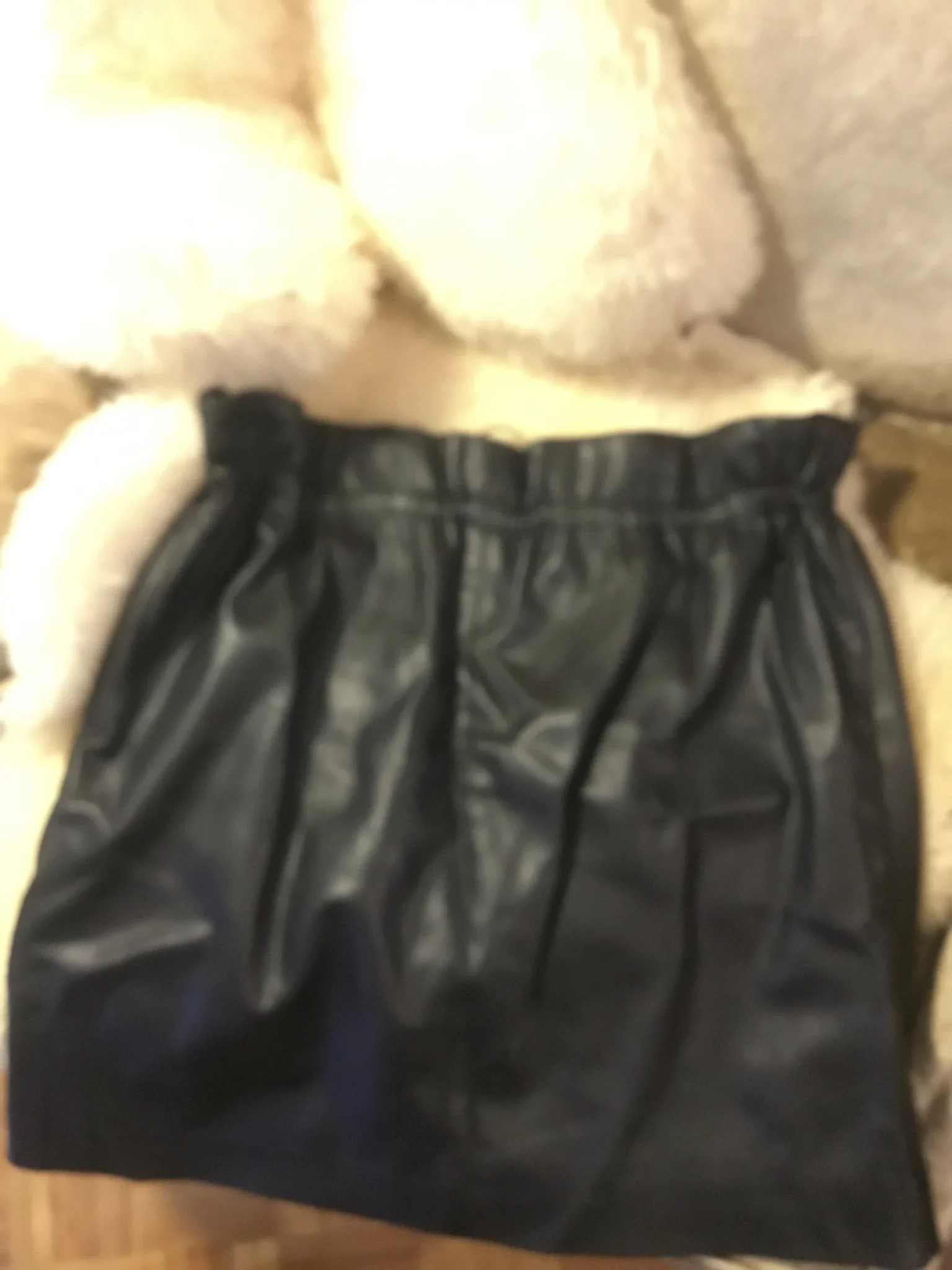 Image for Jupe noir effet cuir 12ans