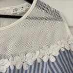Thumbnail for T-shirt with floral crochet detail