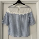 Thumbnail for T-shirt with floral crochet detail