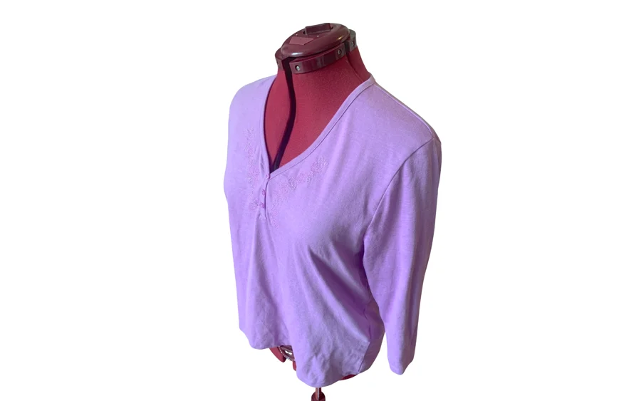 Image for Allison Daley | Haut Henley brodé pour femme - Taille Médium
