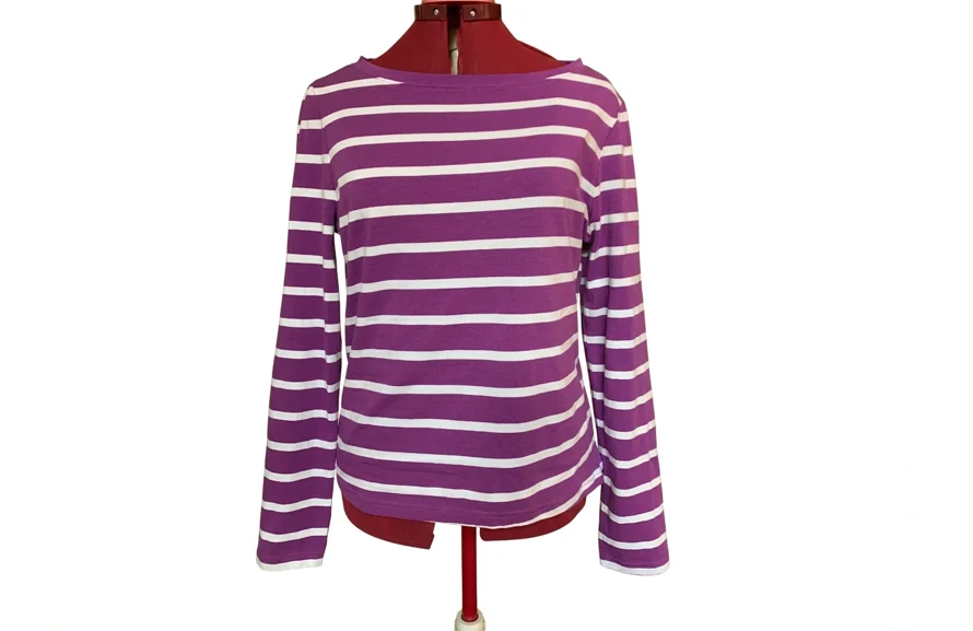 Featured image for F&F Blue - Haut à Rayures Violet et Blanc | F7F Blue - Taille 44