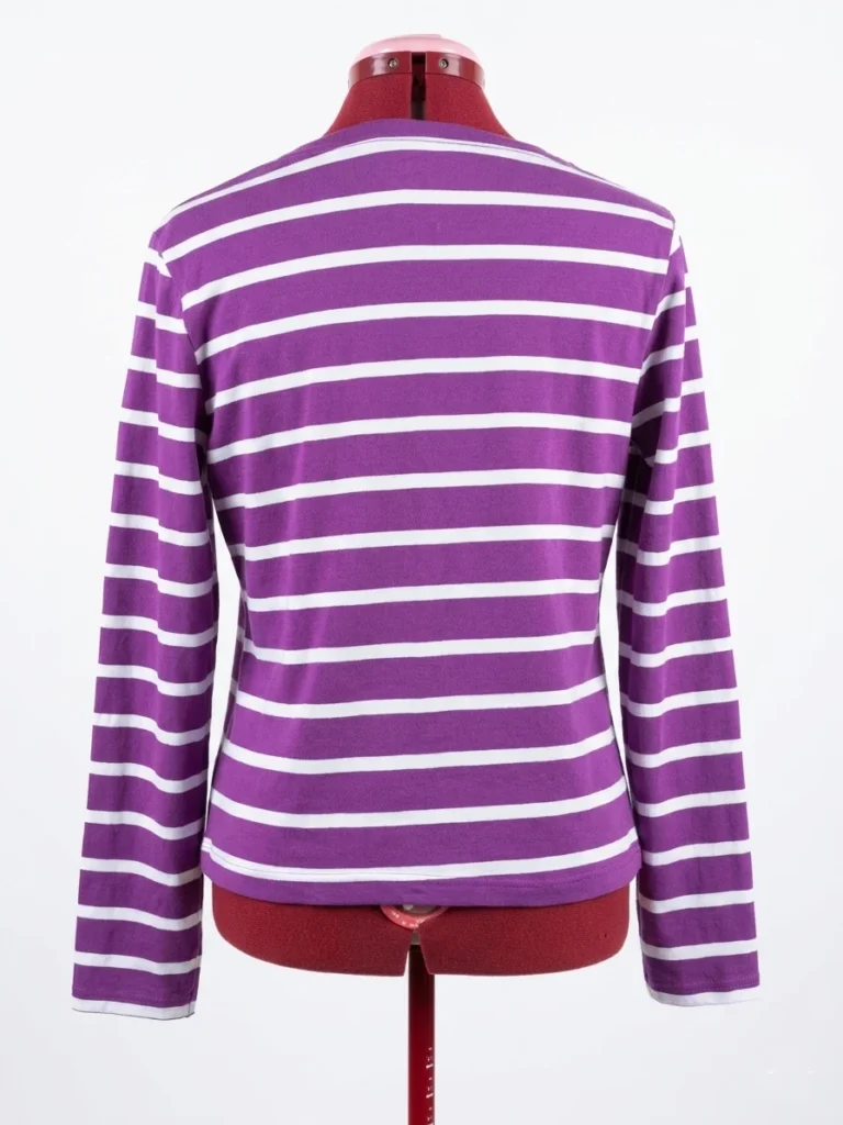 Image for F&F Blue - Haut à Rayures Violet et Blanc | F7F Blue - Taille 44
