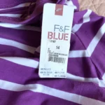 Thumbnail for F&F Blue - Haut à Rayures Violet et Blanc | F7F Blue - Taille 44