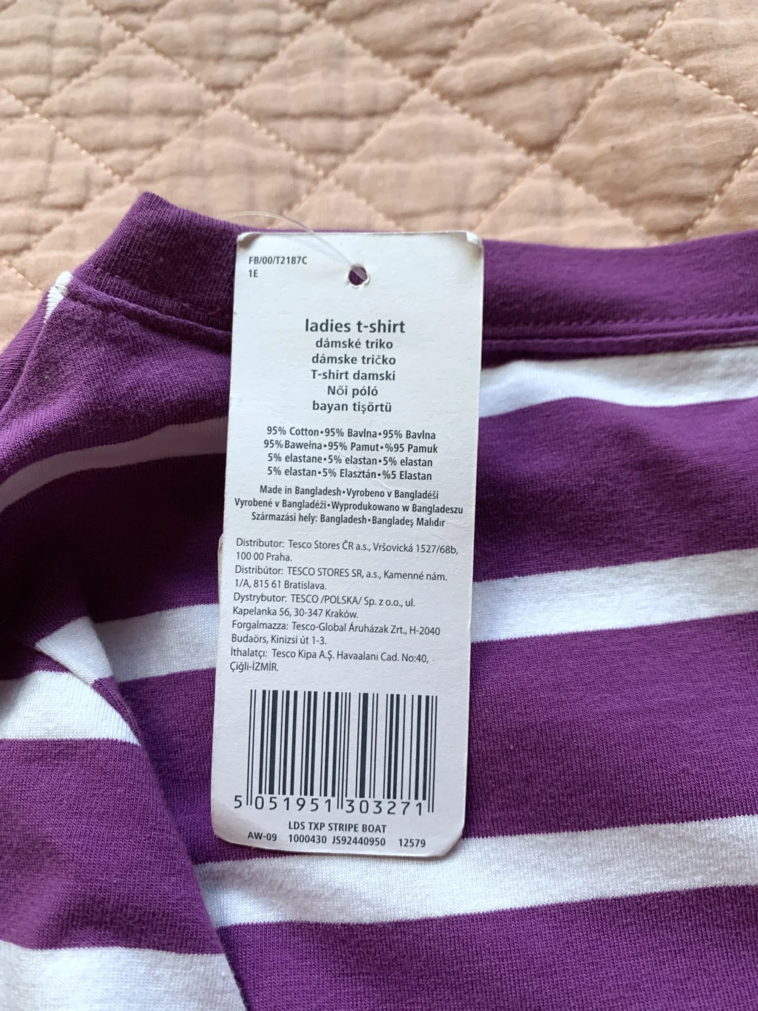 Image for F&F Blue - Haut à Rayures Violet et Blanc | F7F Blue - Taille 44