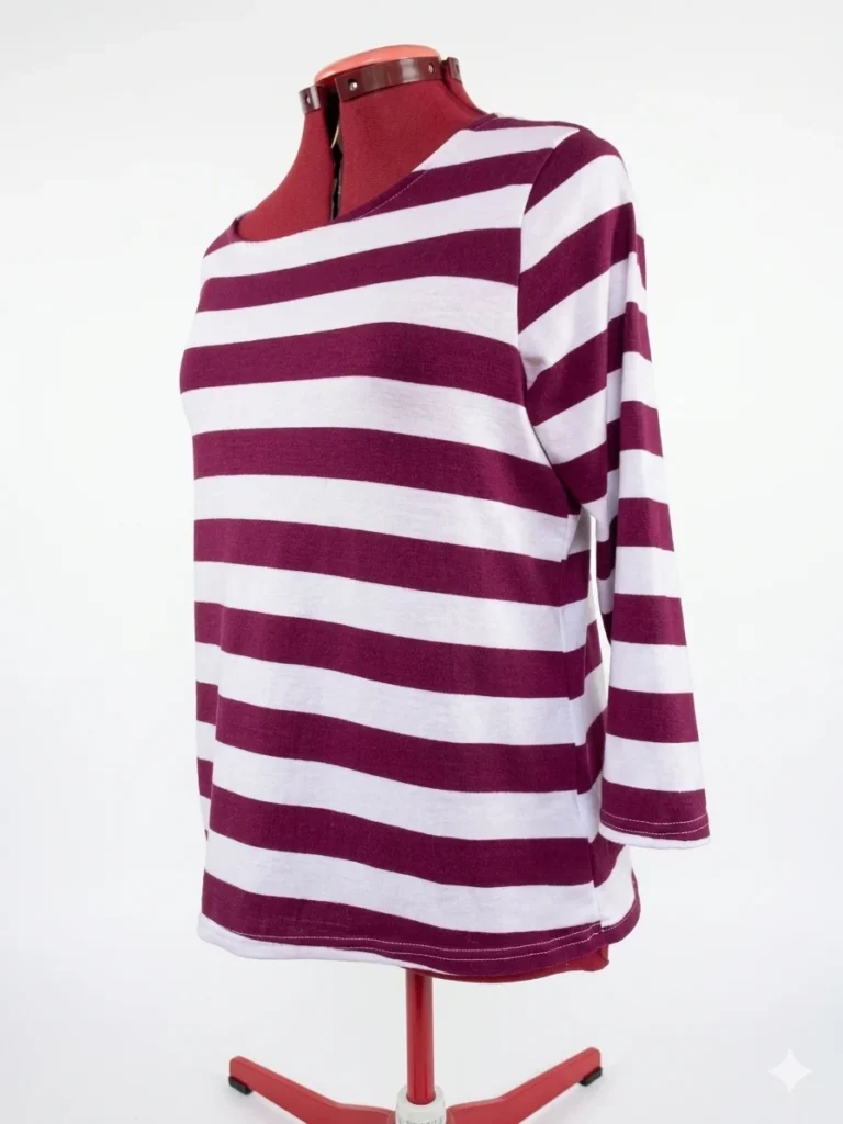 Image for Sahara Woman | Haut à Rayures Aubergine et Blanc - Taille 36