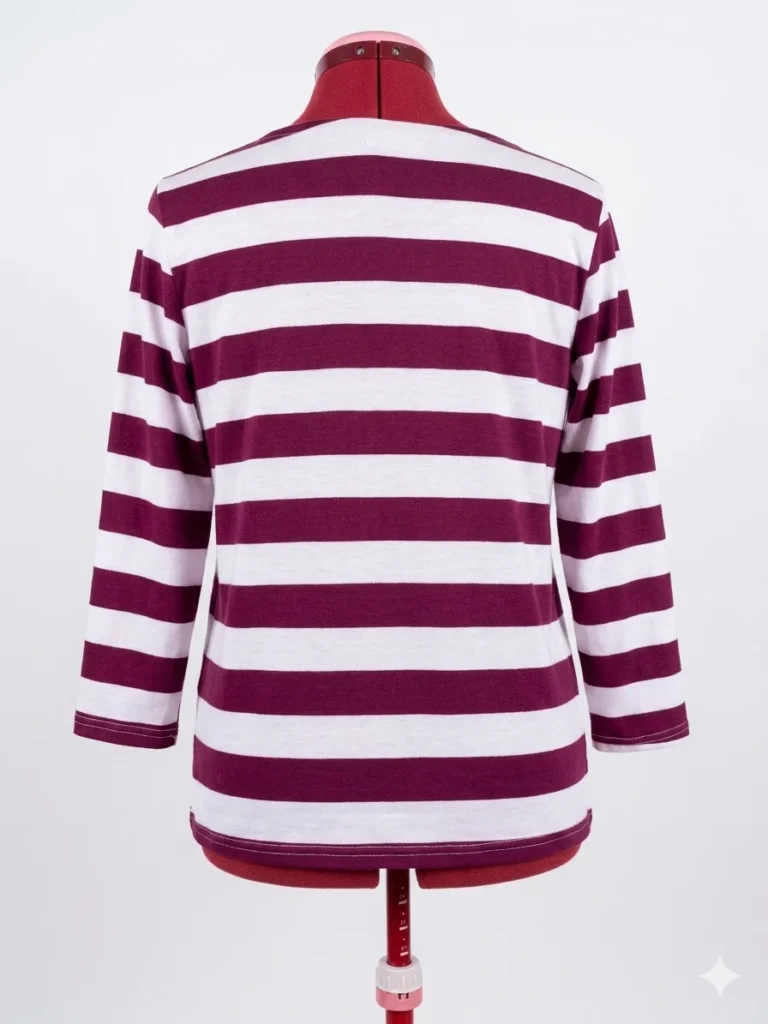 Image for Sahara Woman | Haut à Rayures Aubergine et Blanc - Taille 36