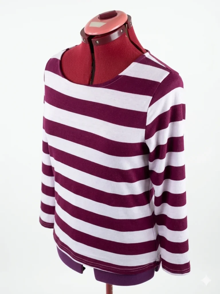 Image for Sahara Woman | Haut à Rayures Aubergine et Blanc - Taille 36
