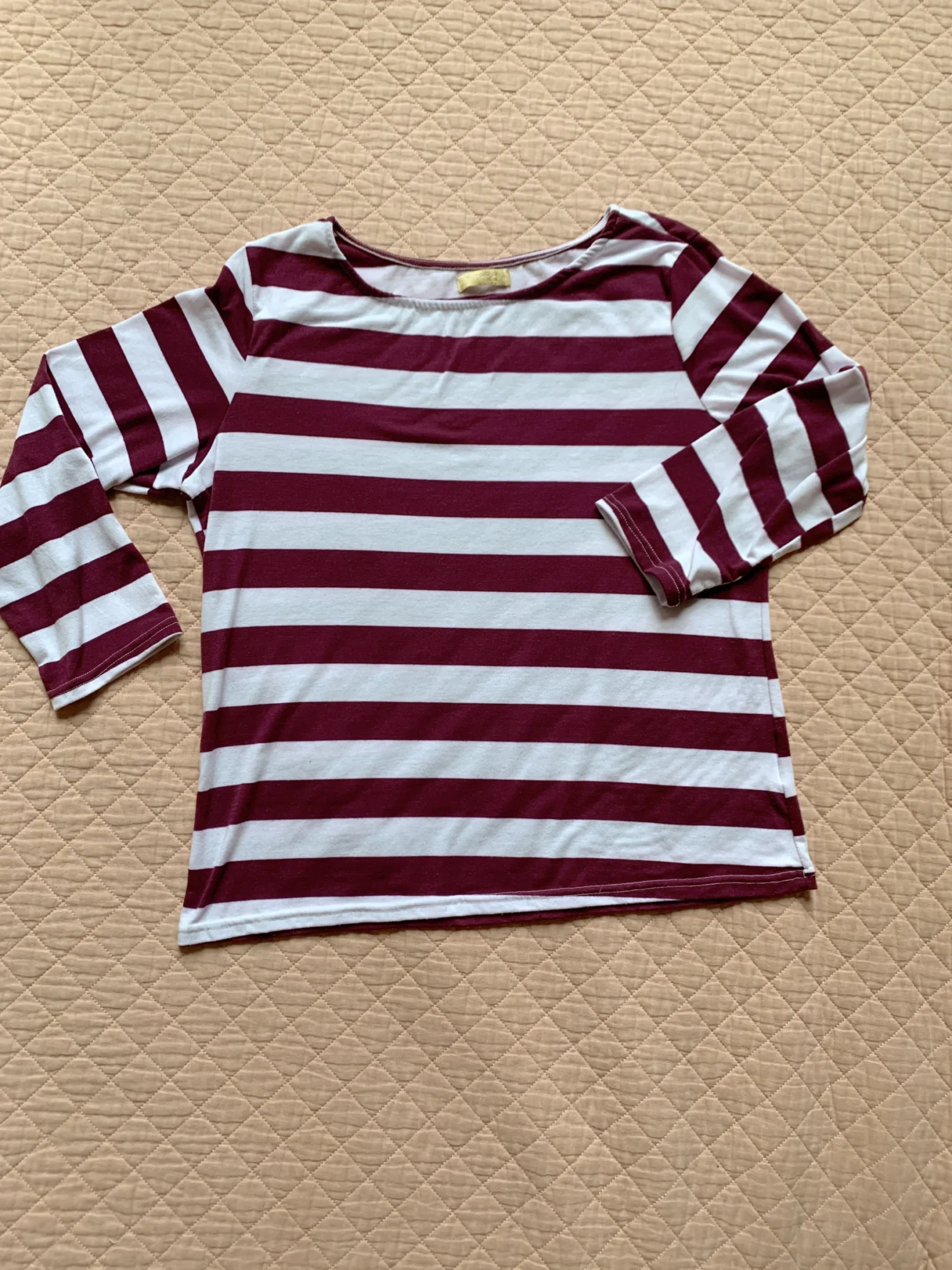 Image for Sahara Woman | Haut à Rayures Aubergine et Blanc - Taille 36