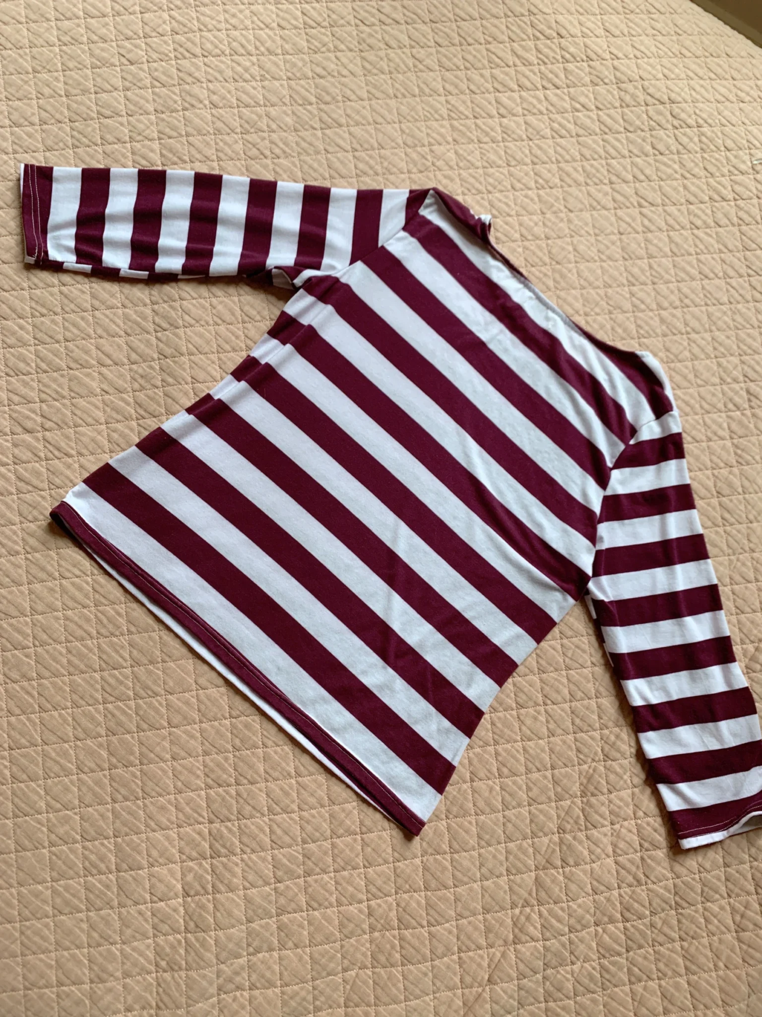 Image for Sahara Woman | Haut à Rayures Aubergine et Blanc - Taille 36