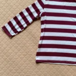 Thumbnail for Sahara Woman | Haut à Rayures Aubergine et Blanc - Taille 36