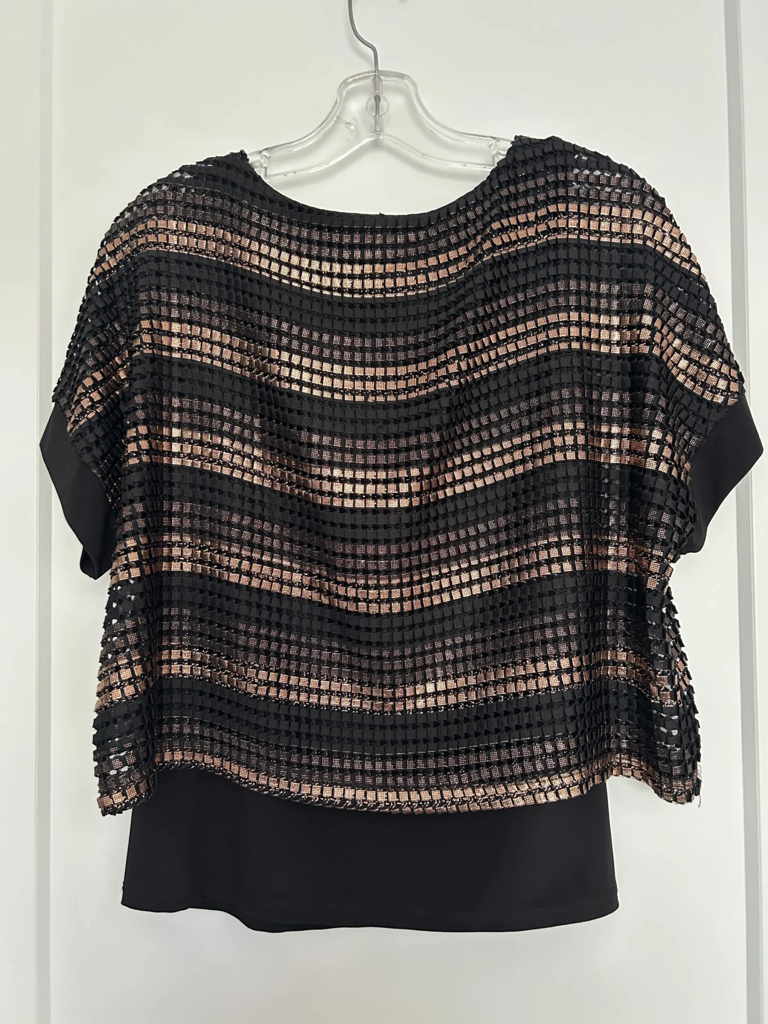 Image for Crochet striped top Laura Petites
