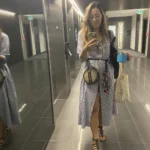 Thumbnail for Robe longue en coton avec superbe ceinture