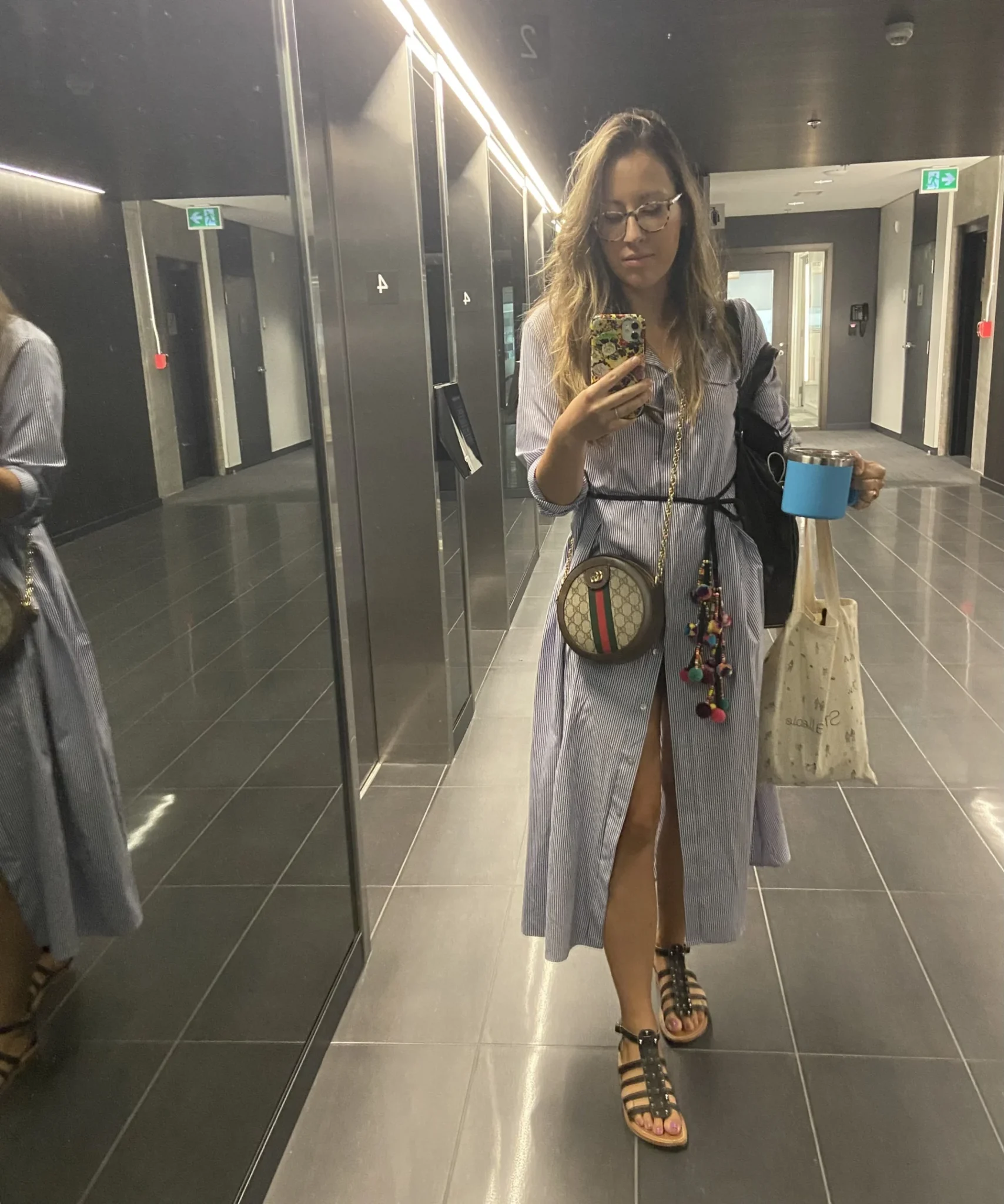 Image for Robe longue en coton avec superbe ceinture