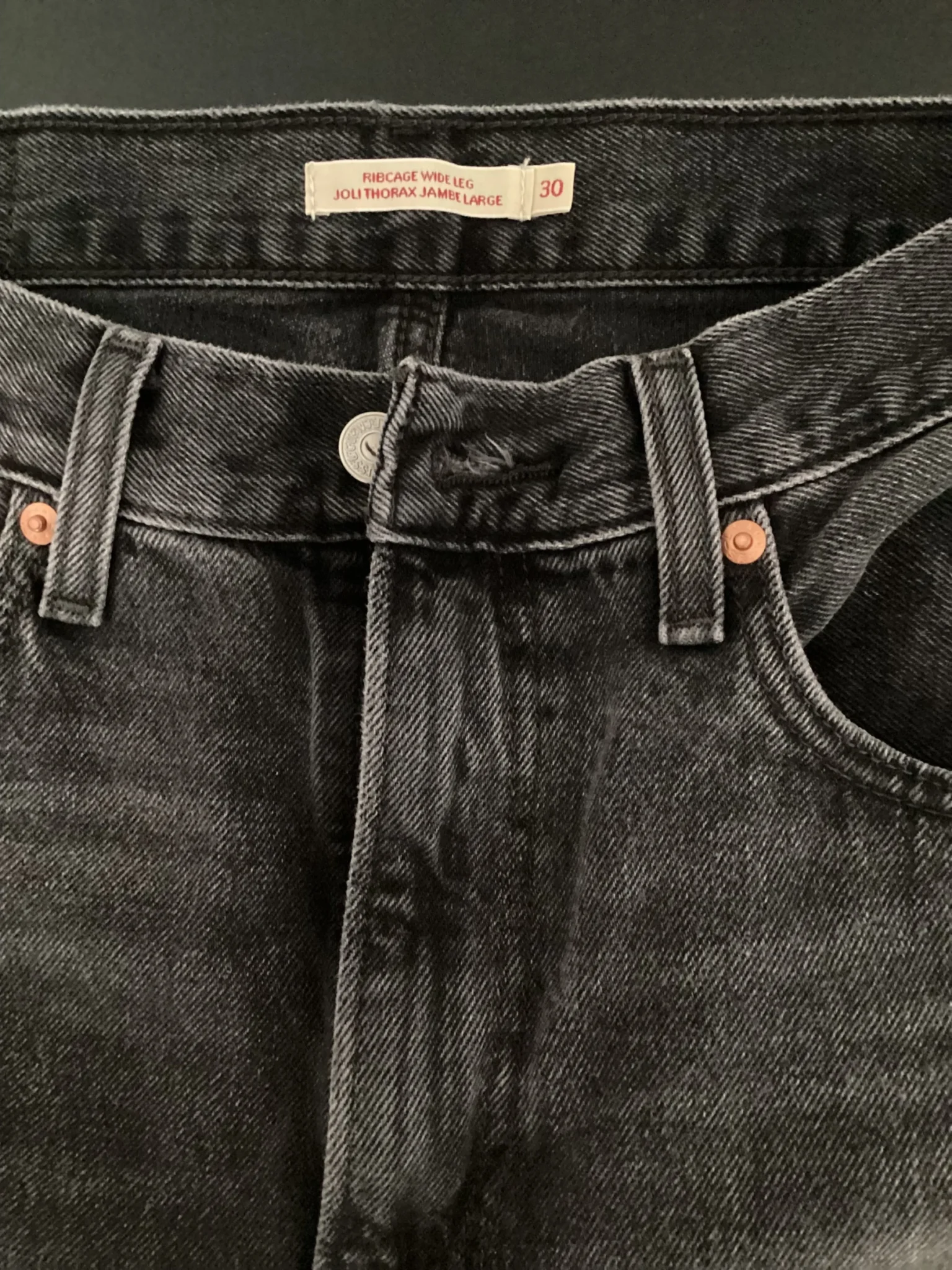 Image for Lévis black wide-leg jeans