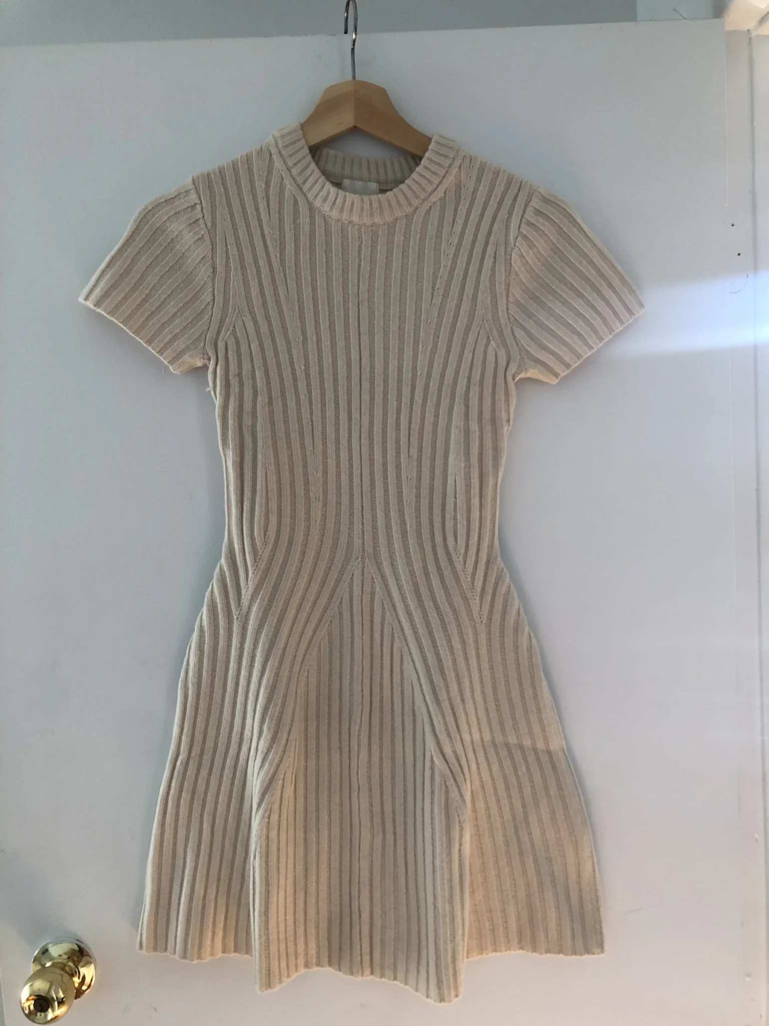 Featured image for Robe en maille blanc crème - Taille XXS - H&M