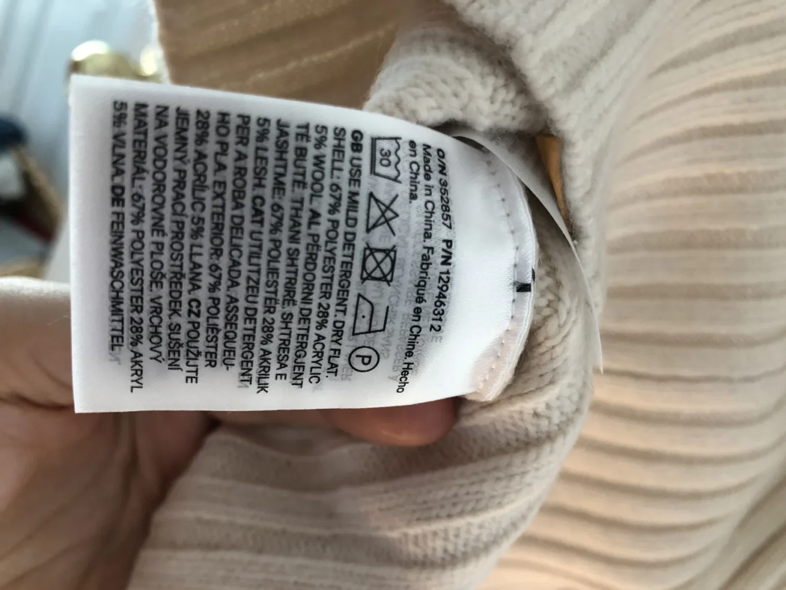 Image for Robe en maille blanc crème - Taille XXS - H&M