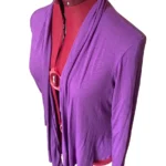 Thumbnail for V&X - Cardigan Drapé violet - Taille M/L