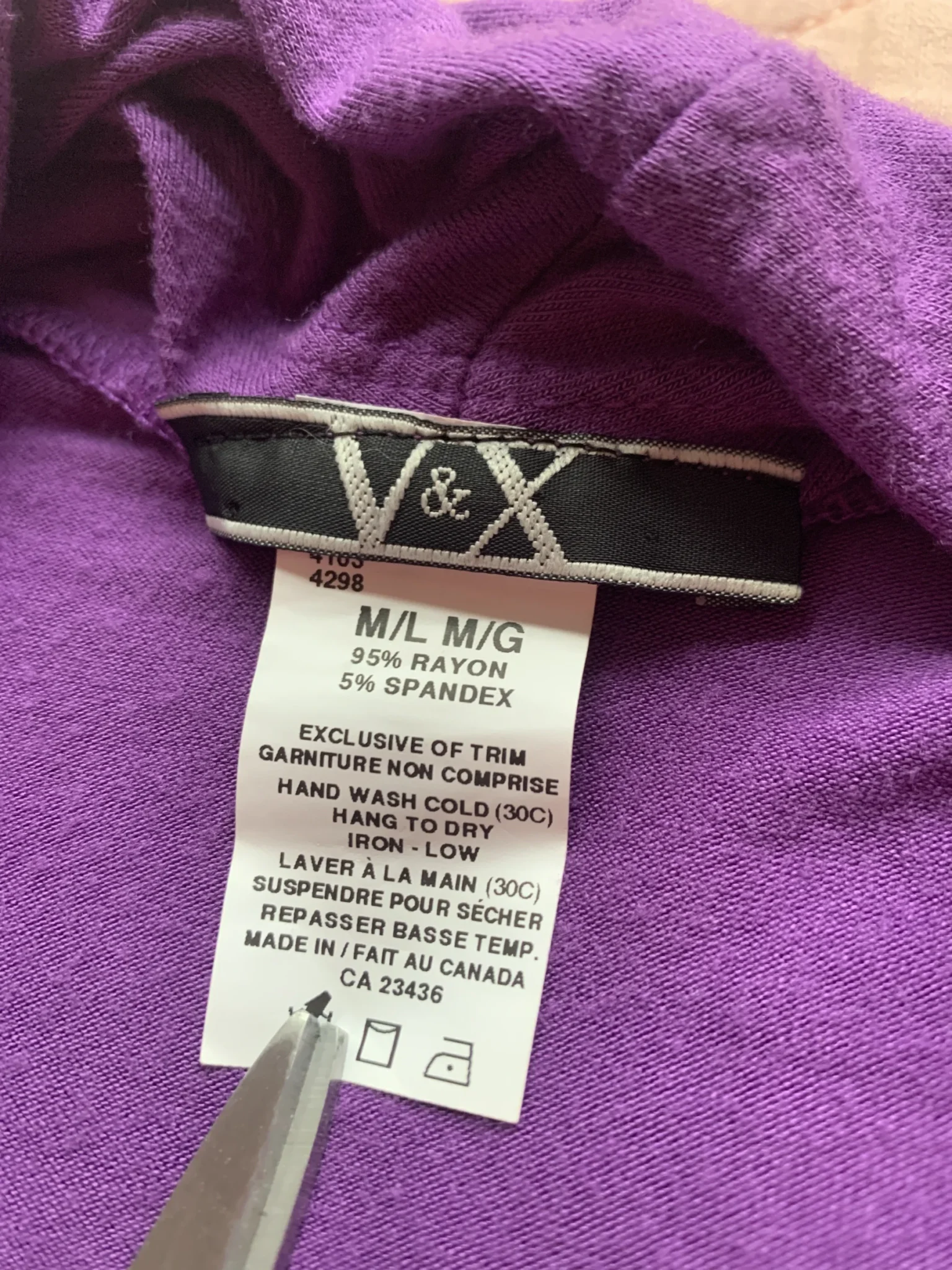 Image for V&X - Cardigan Drapé violet - Taille M/L