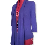 Thumbnail for Dynamite - Mauve - 3/4 Sleeve Drapey Open Cardigan - Size P