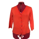Featured thumbnail for JESSICA - Cardigan à Boutons Rouge-orangé  | Taille Petite G / L (16P)