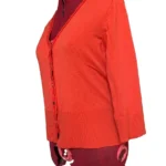 Thumbnail for JESSICA - Cardigan à Boutons Rouge-orangé  | Taille Petite G / L (16P)