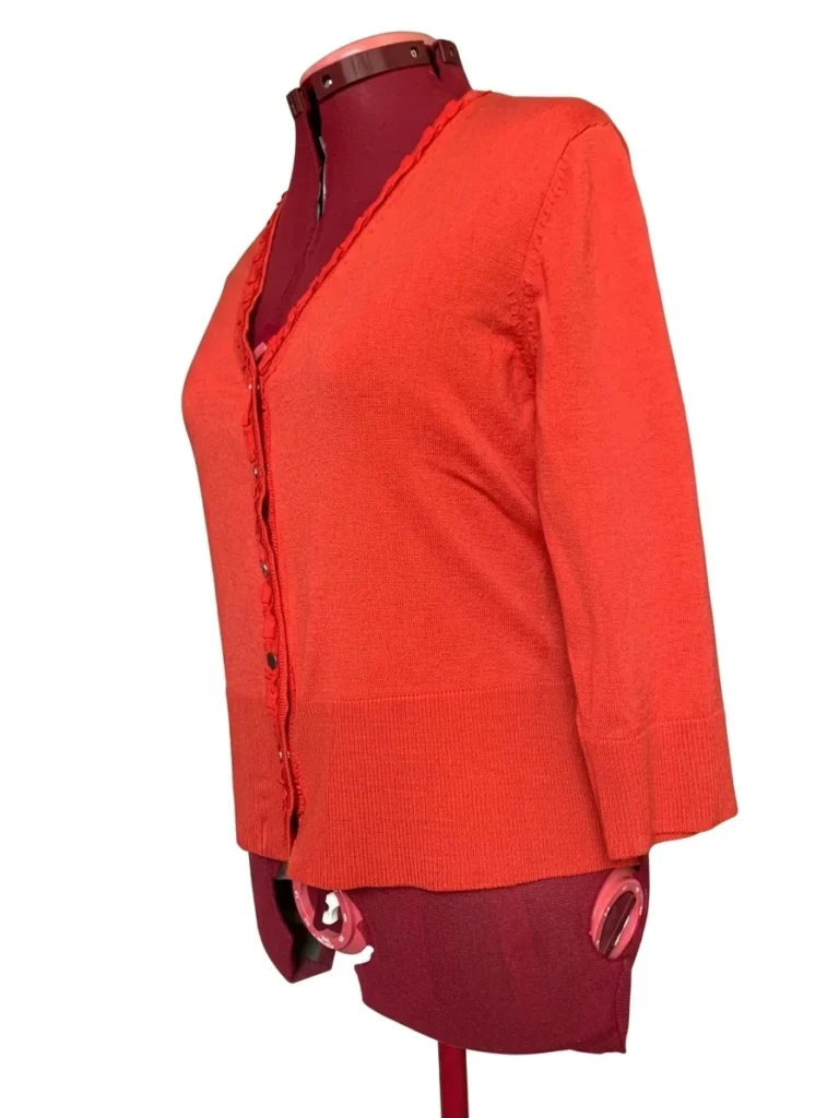 Image for JESSICA - Cardigan à Boutons Rouge-orangé  | Taille Petite G / L (16P)