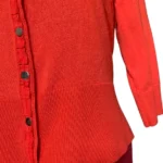 Thumbnail for JESSICA - Cardigan à Boutons Rouge-orangé  | Taille Petite G / L (16P)