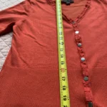 Thumbnail for JESSICA - Cardigan à Boutons Rouge-orangé  | Taille Petite G / L (16P)