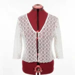 Featured thumbnail for VINTAGE - Veste en Dentelle Ajourée Blanche