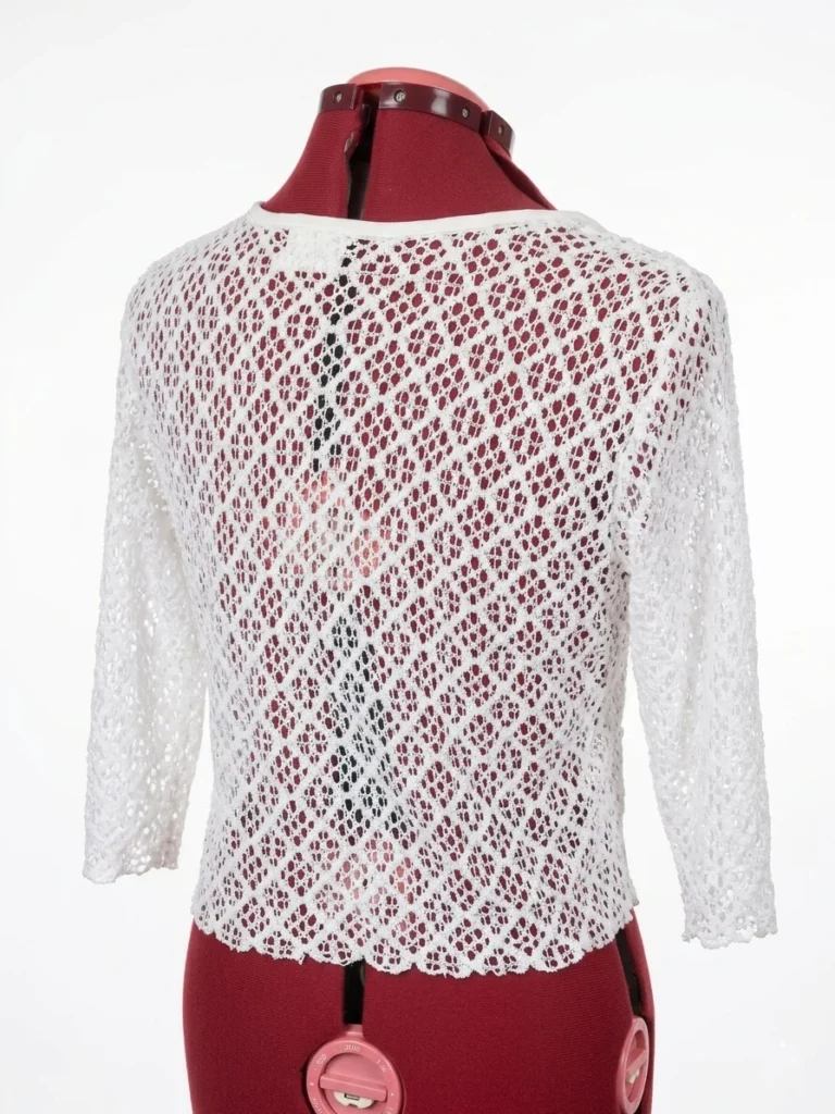 Image for VINTAGE - Veste en Dentelle Ajourée Blanche