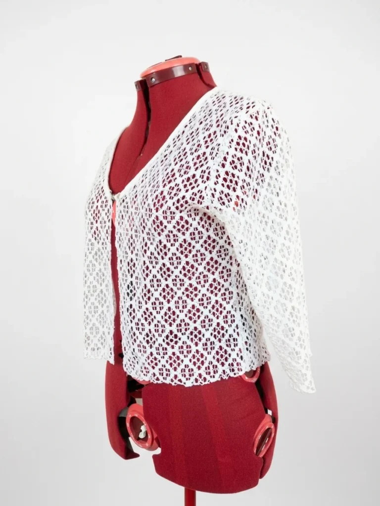 Image for VINTAGE - Veste en Dentelle Ajourée Blanche