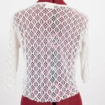 Thumbnail for VINTAGE - Veste en Dentelle Ajourée Blanche