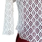 Thumbnail for VINTAGE - Veste en Dentelle Ajourée Blanche