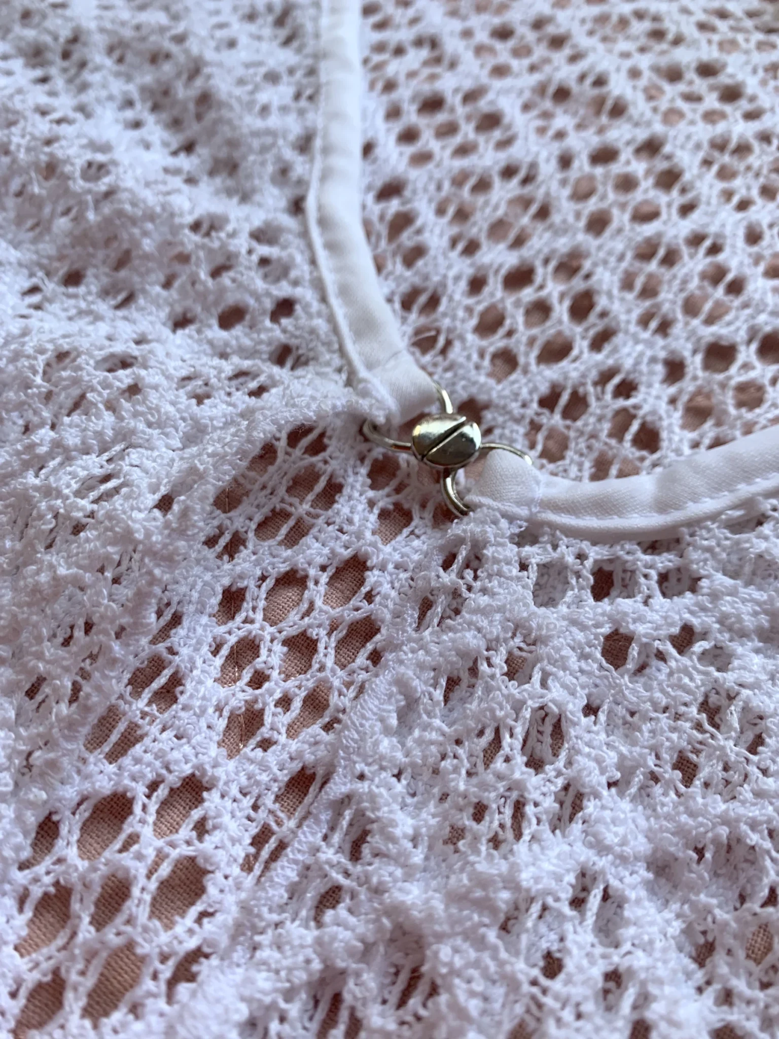 Image for VINTAGE - Veste en Dentelle Ajourée Blanche