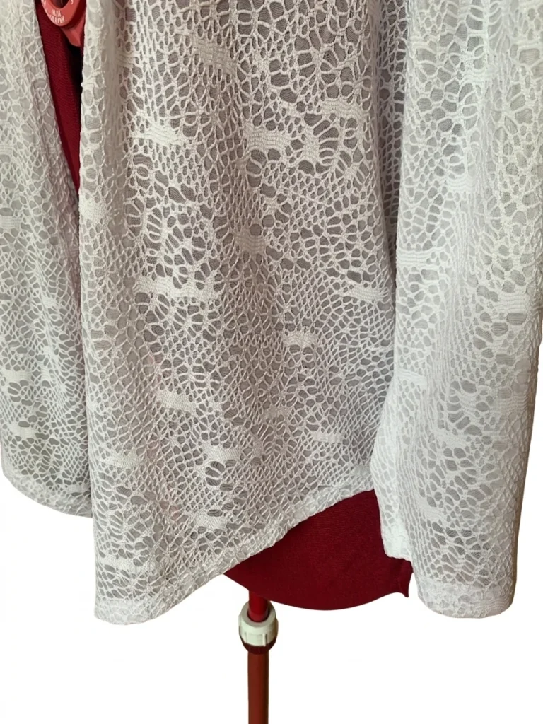 Image for VAMP | Cardigan Ouvert en Dentelle Blanche  | Taille M