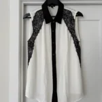 Featured thumbnail for White blouse with lace detail