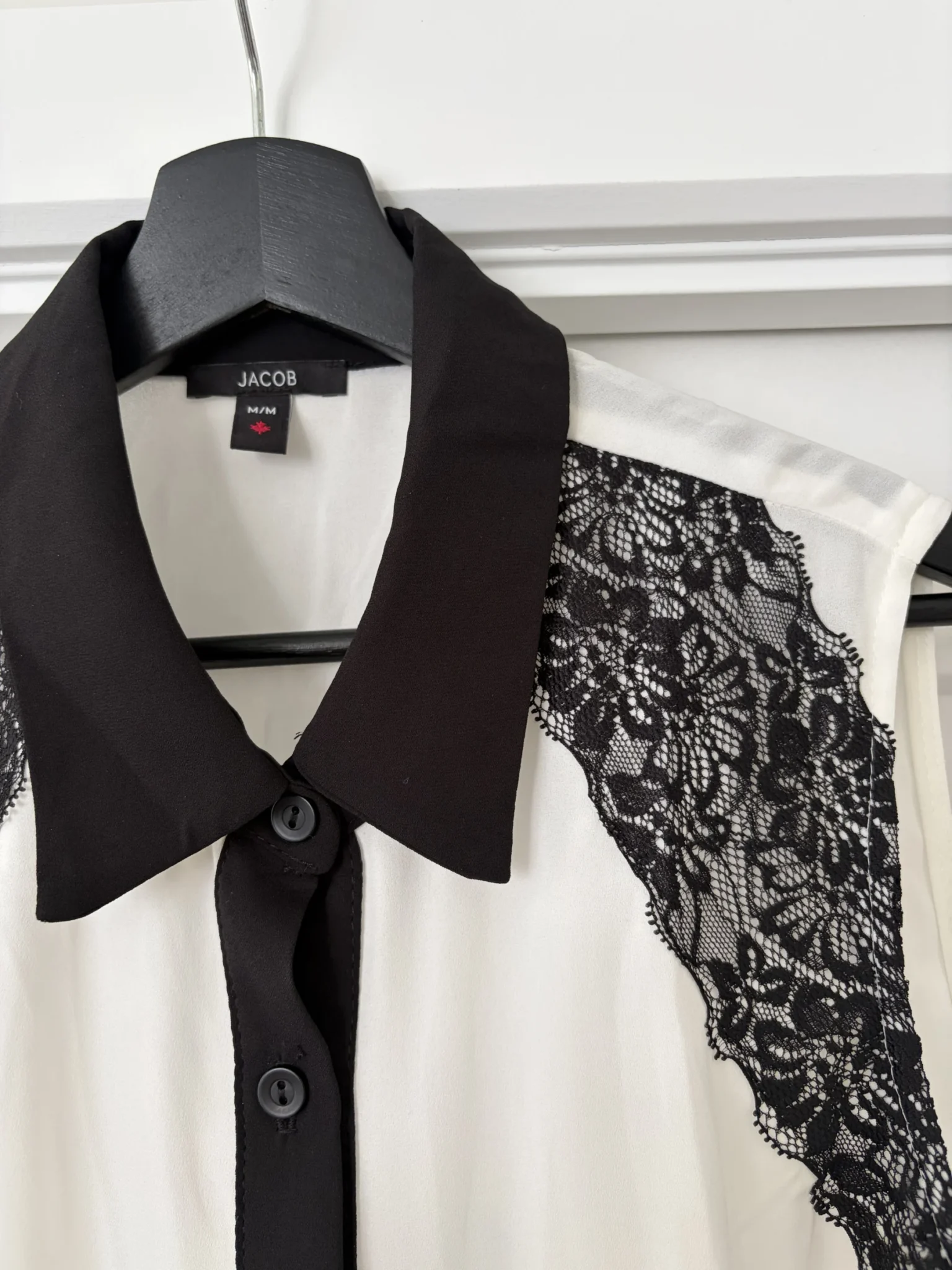 Image for White blouse with lace detail