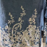 Thumbnail for Denim boho drawstring blouse