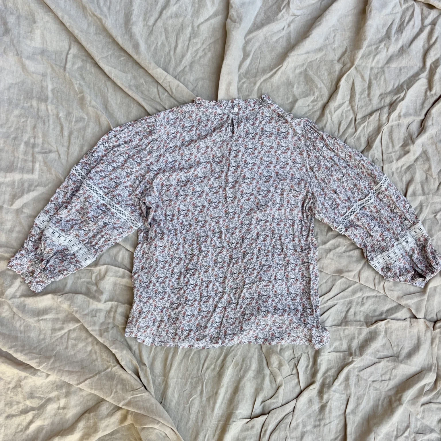 Image for Lightweight floral and lace blouse