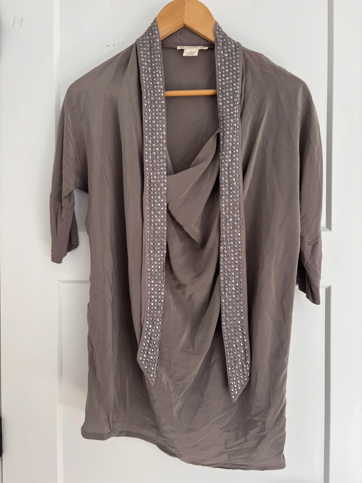 Image for 100% silk blouse Gold Hawk Clothing