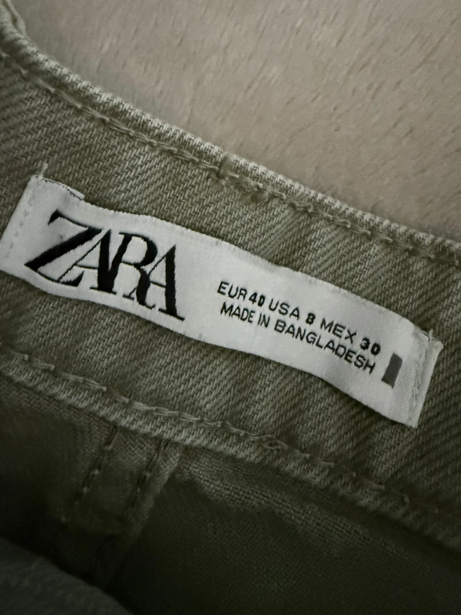 Image for Short kaki Zara