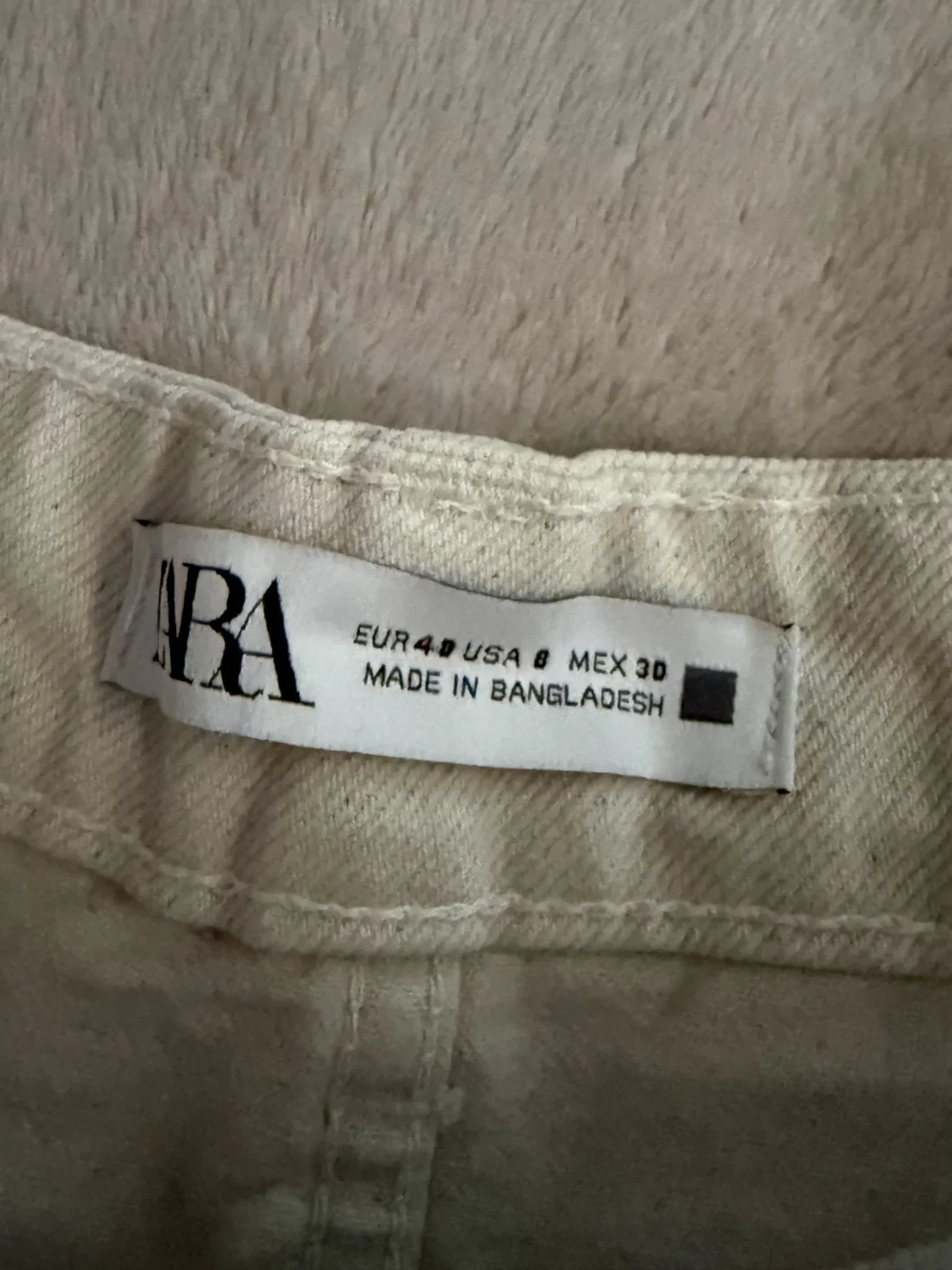 Image for Short blanc écru Zara