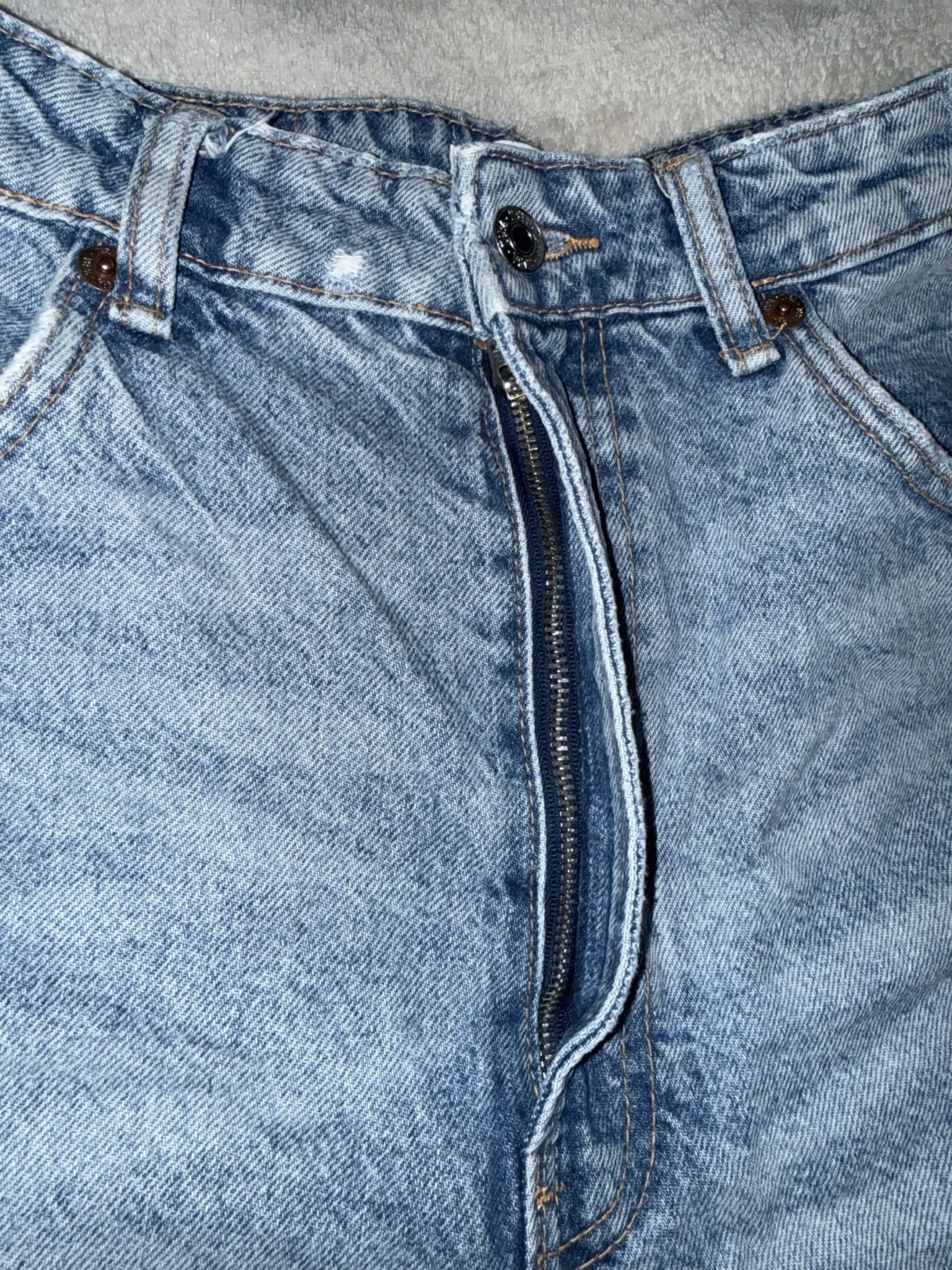 Image for Short bleu délavé Zara