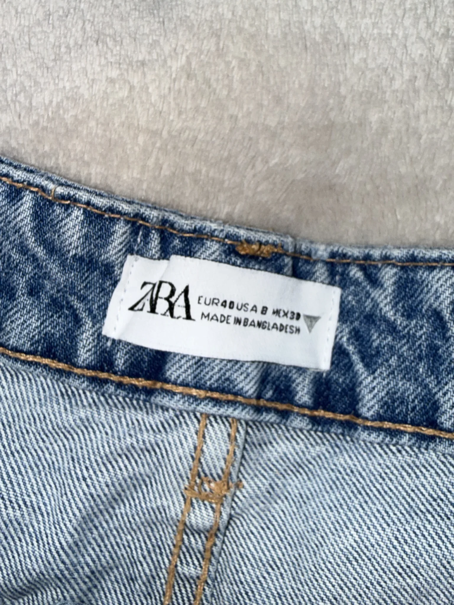 Image for Short bleu délavé Zara